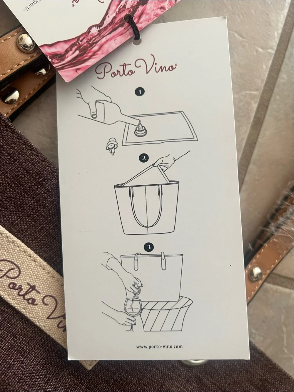 Porto Vino Wine Bag - NWT - Picture 4 of 13